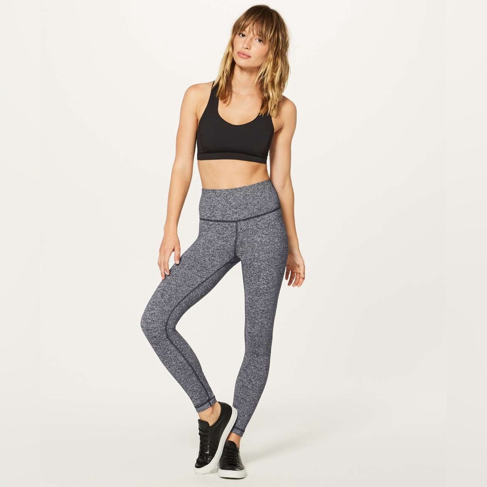 Lululemon Wunder Under Hi-Rise 7/8 Tight *25" Heathered Black size 4 - Picture 1 of 9
